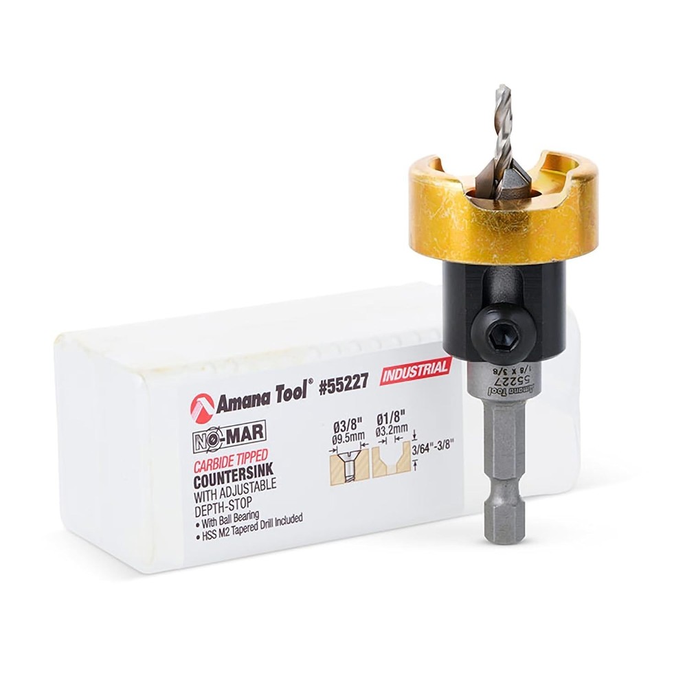 Carbide Tipped Countersink Bit Set with Depth Stop