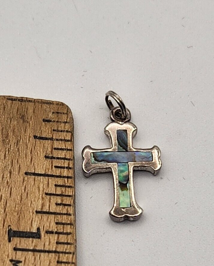 Abalone Cross Pendant -925 Silver