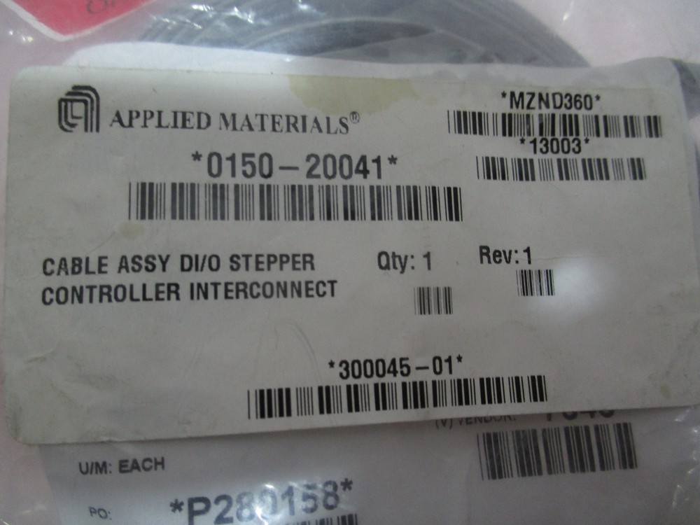 AMAT 0150-20041, Cable Assembly DI/O Stepper Controller Interconnect, 420979