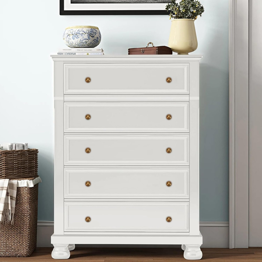 10 Pack Antique Brass Cabinet Handles and Knobs - Vintage Drawer Knobs