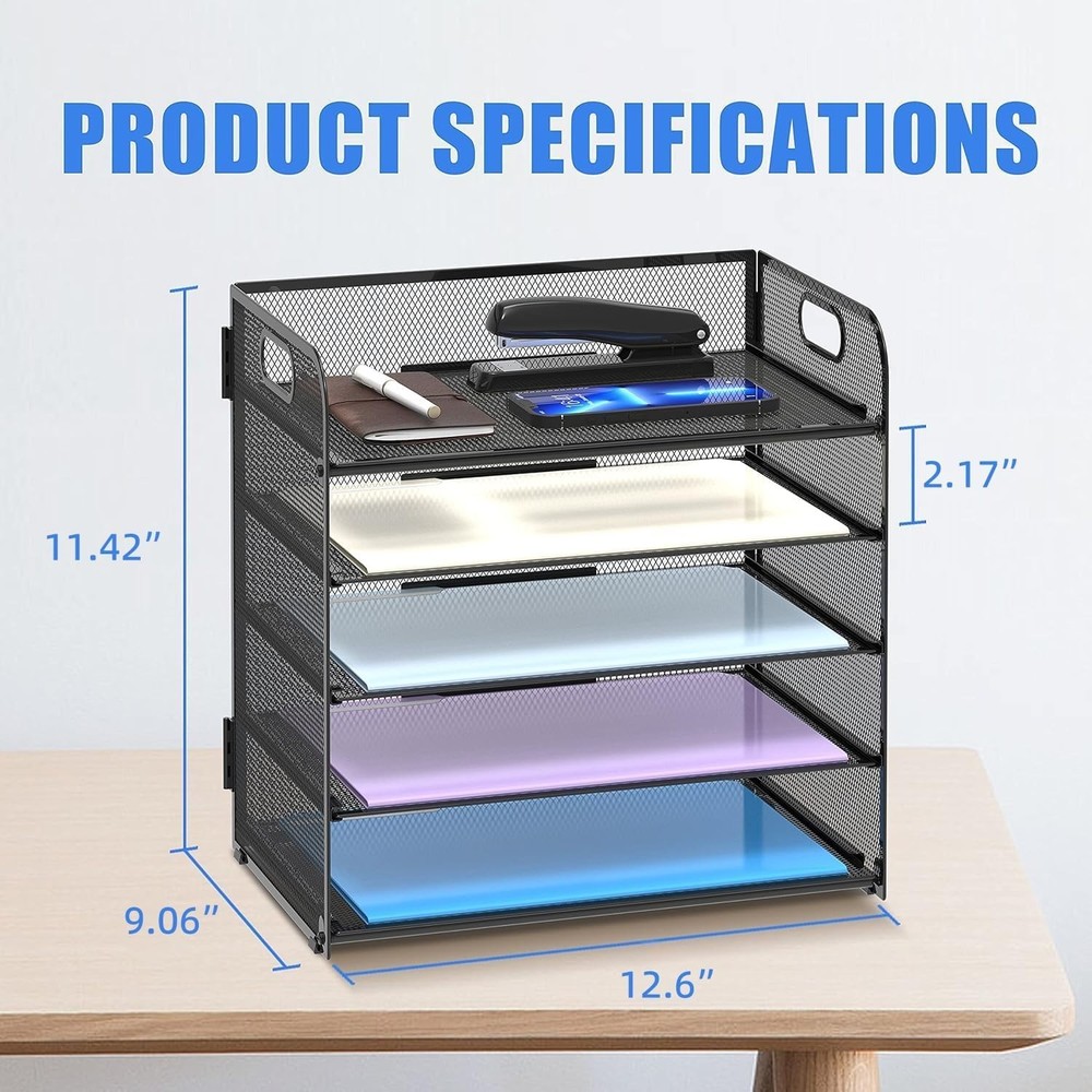 Mesh Desk Organizer 2-Pack - Black