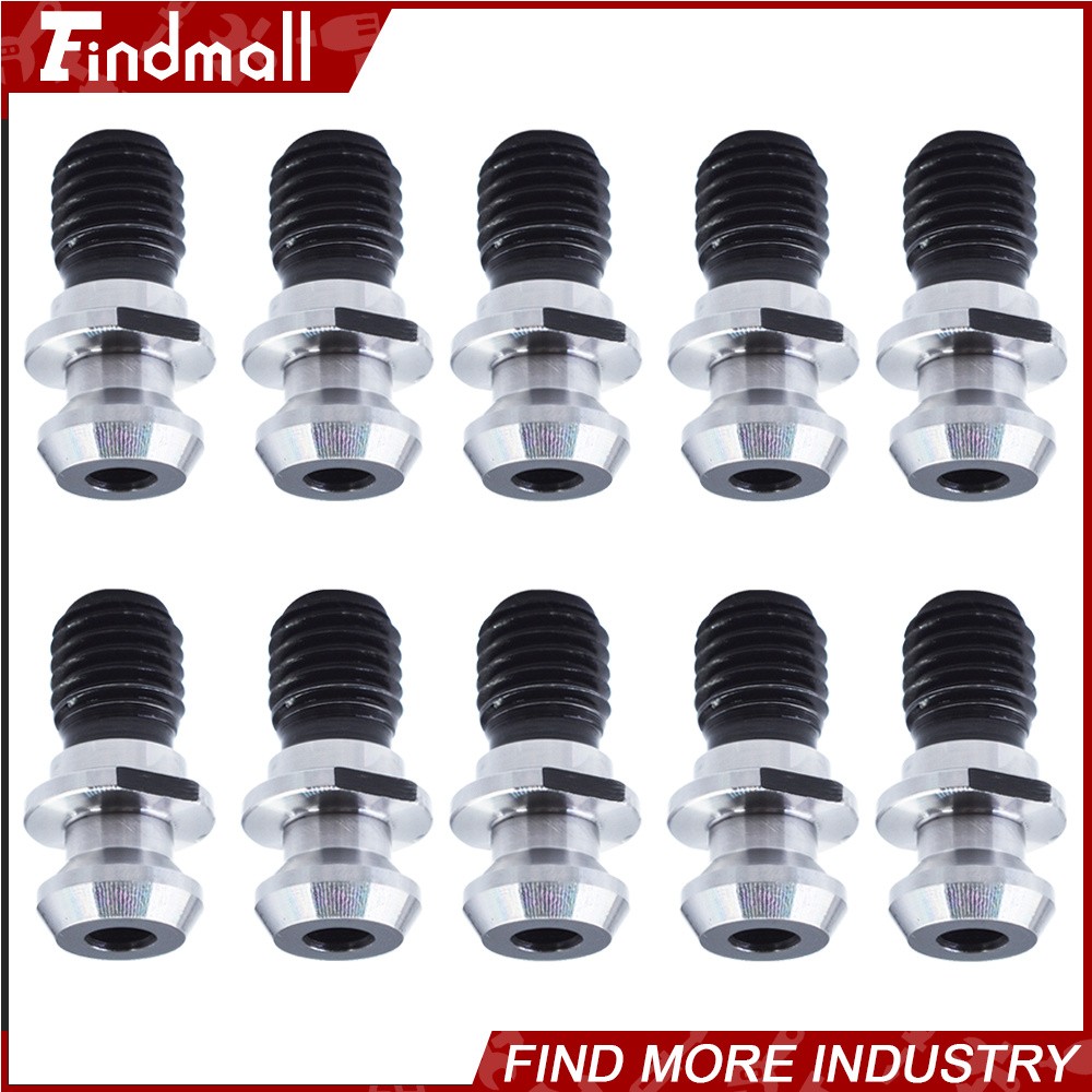 Findmall 10pc Coolant Pull Stud Retention Knob for CAT40 45°0.740"