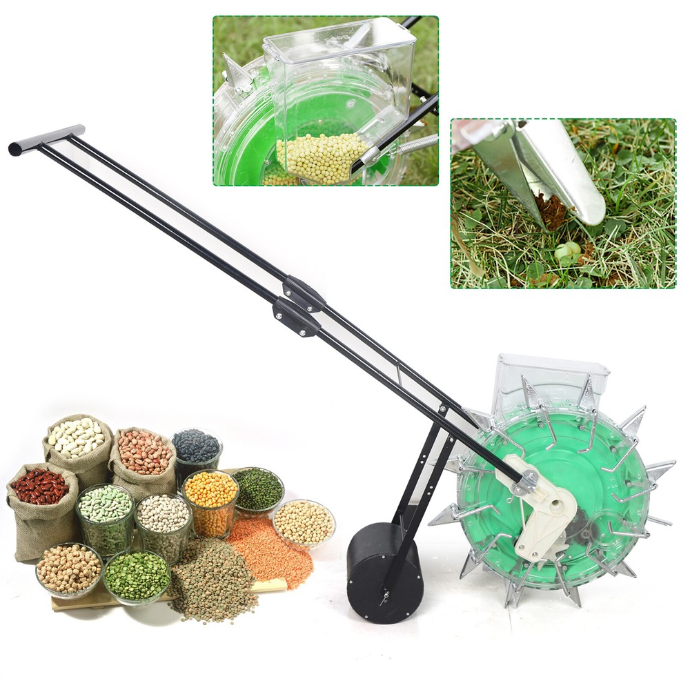 Hand Push Roller Seeder Manual Seeding Machine Soy Corn Carousel Seed Planter