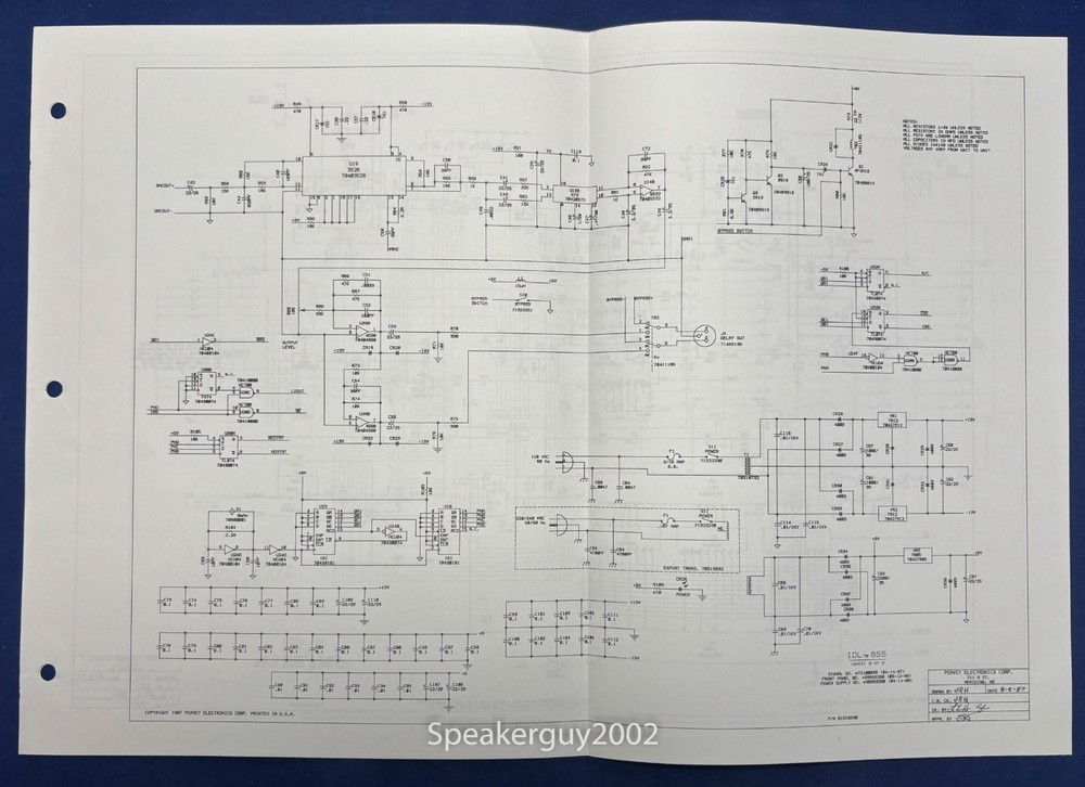 Original Peavey IDL-655 Foldout Schematic