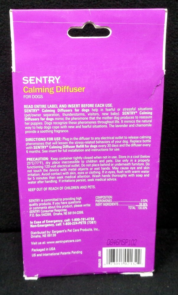 SENTRY Calming Diffuser for Dogs (NEW)