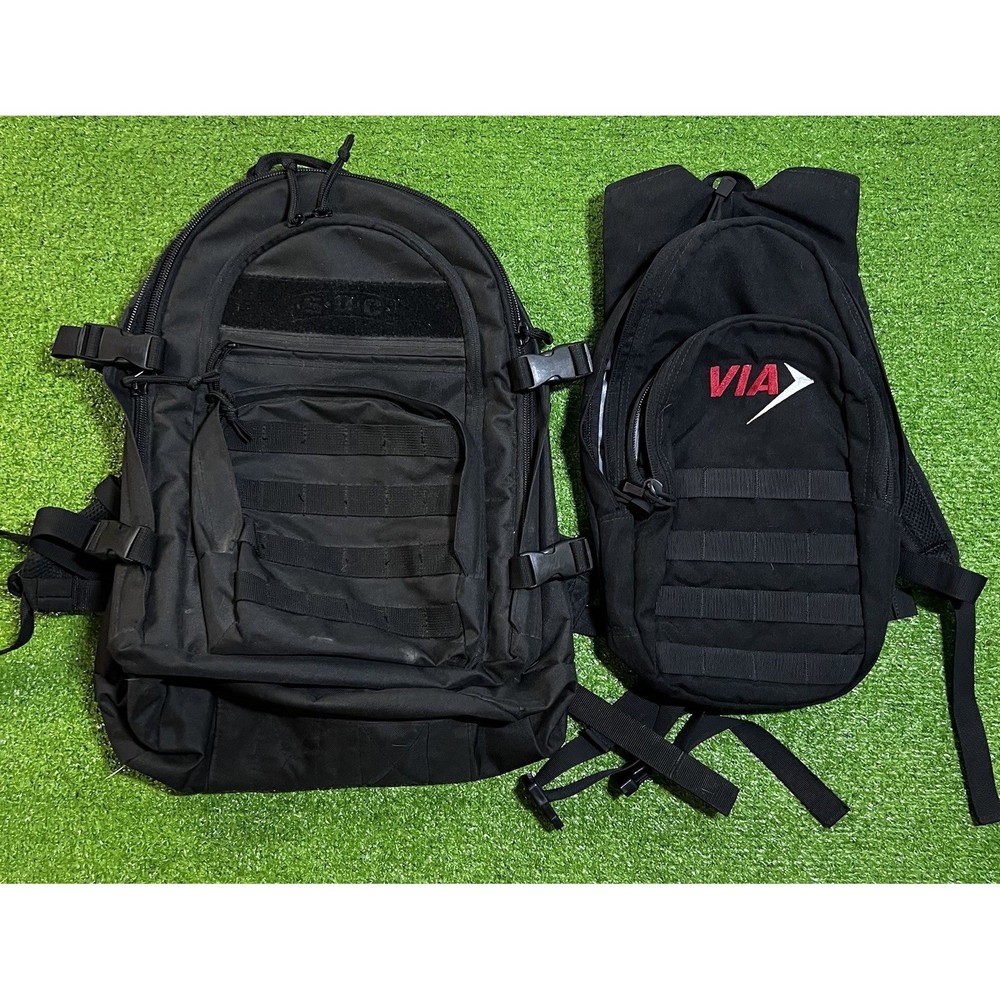 SOC 3 Day Pass Tactical Backpack Molle 38L & Condor Hydration Pack Black EUC