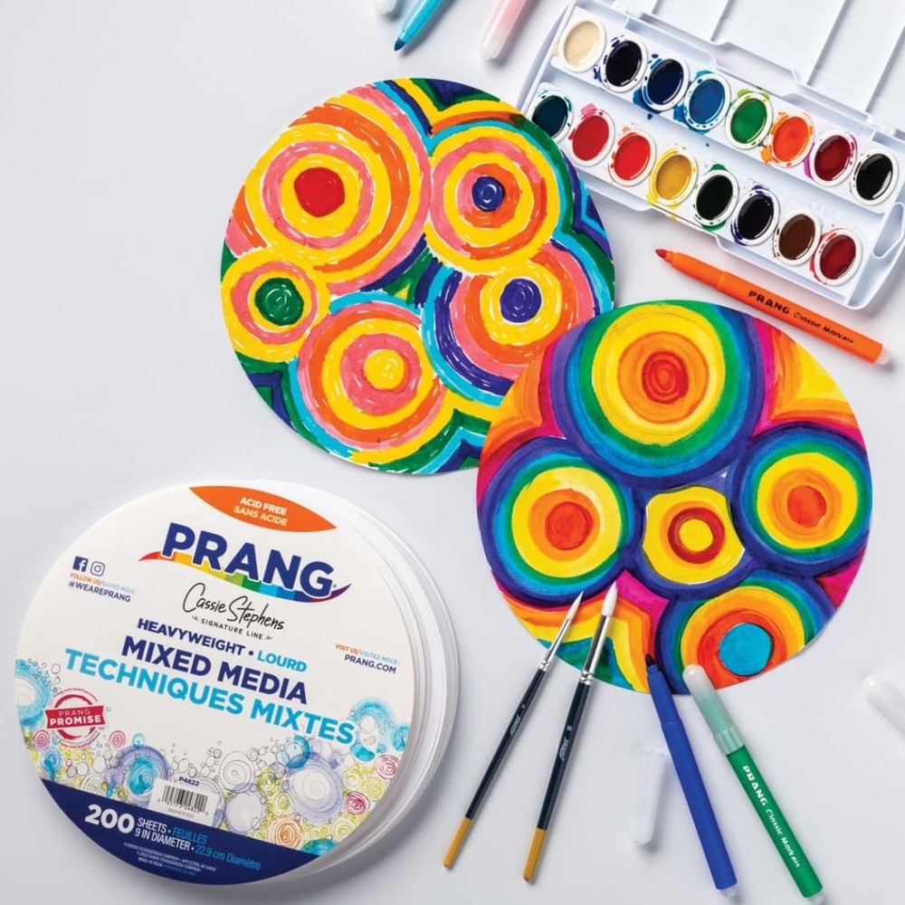 PAC4822 Heavyweight Mixed Media Circles, 9" Diameter, White, Created by Ameri...