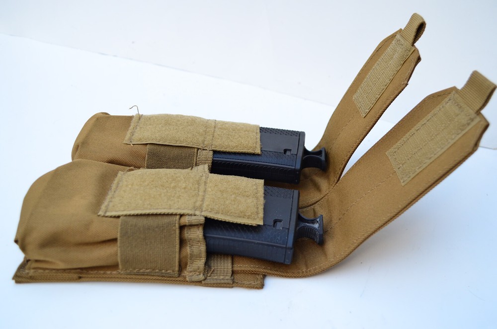 Double Stack Magazine Pouch Molle Ammo Clip Belt Carrier - TAN