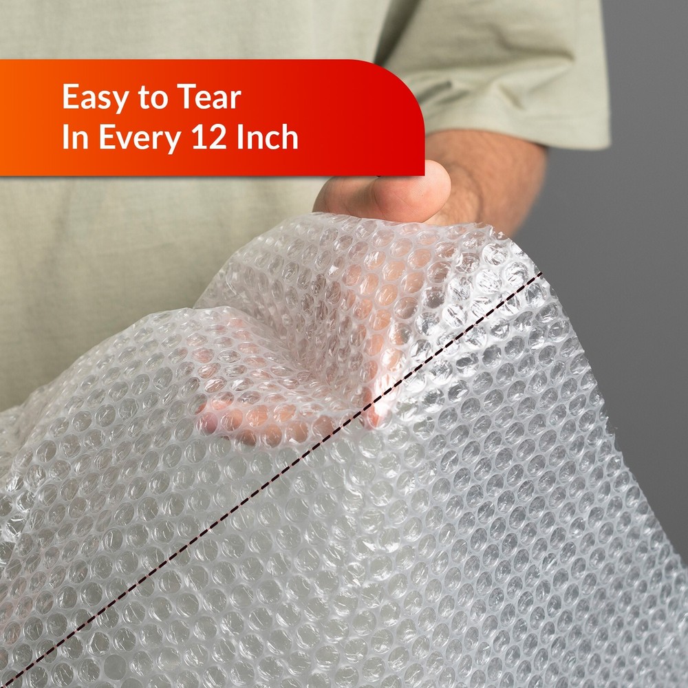 Bubble Cushioning Wrap Padding Roll 3/16" Small Bubble 12"x72ft Perforated