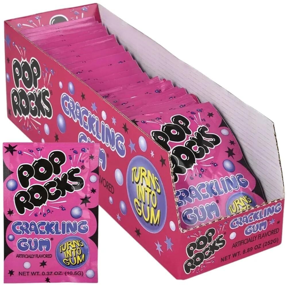 POP ROCKS Bubblegum, 0.37 oz, 24 Count