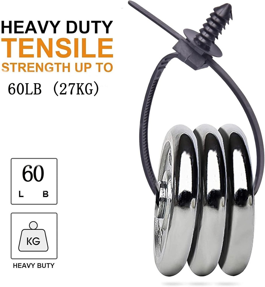 160Pcs Universal Nylon Push Mount Cable Zip Tie,Nylon Self Locking Cable Strap⭐⭐