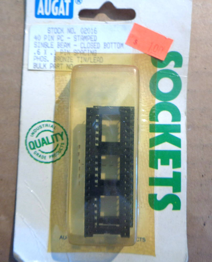 4 pcs. New Augat 02016 40 Pin DIP IC Socket 2 pcs. x2