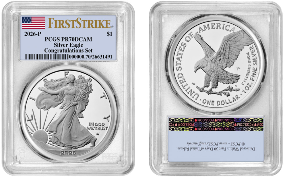 2026 P Silver Eagle $1 Congratulations PCGS PR70DCAM First Strike #2