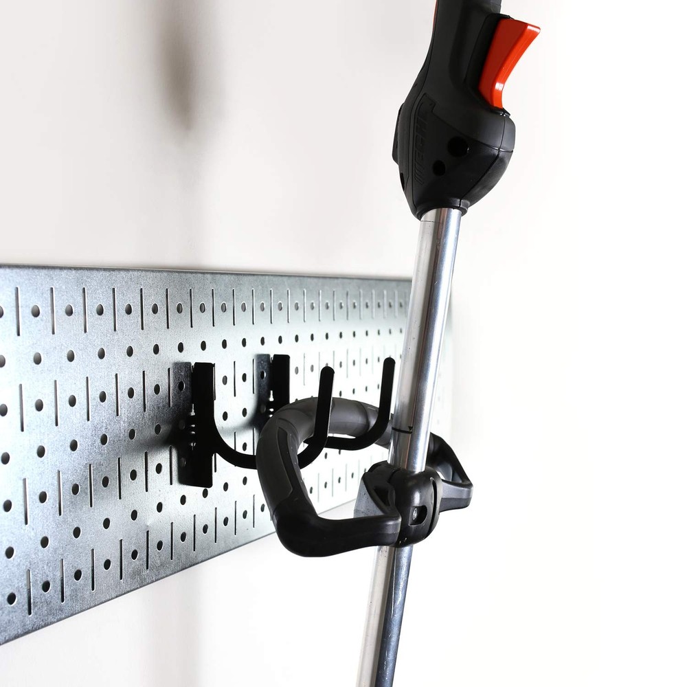 Slotted Pegboard U-Hook for Pegboard Only 4" Peg Hook Reach 2-Hook Pack Black