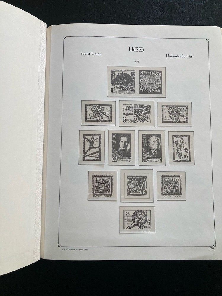 Vintage Germany KABE Hingeless Stamp Album For USSR 1968-1974 No Stamps Leather