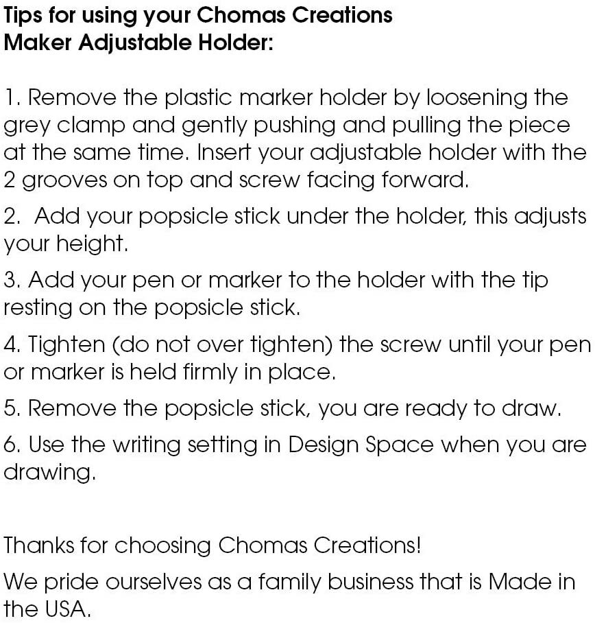 Chomas Creations Maker Adjustable Marker Holder Tool Explore, Air, One and Two