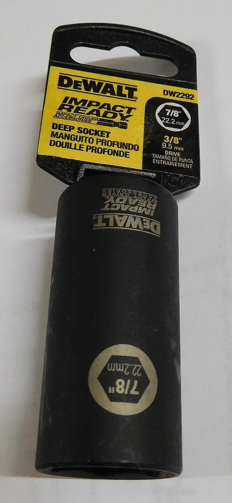 Dewalt DW2292 Impact Ready Deep Socket 7/8" 3/8 Drive