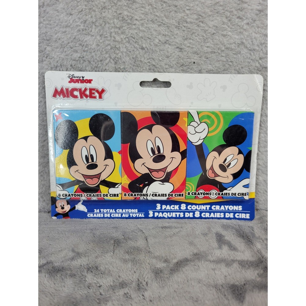 Disney Mickey Mouse Junior 3 Pack 8 Count Crayons 24 Total