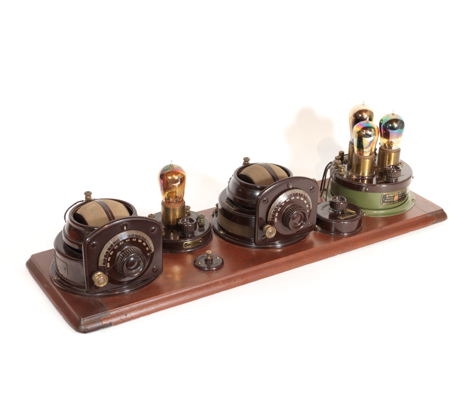 Exceptional 1924 Atwater Kent Model 9 Breadboard Radio w/Rainbow Tubes * Works