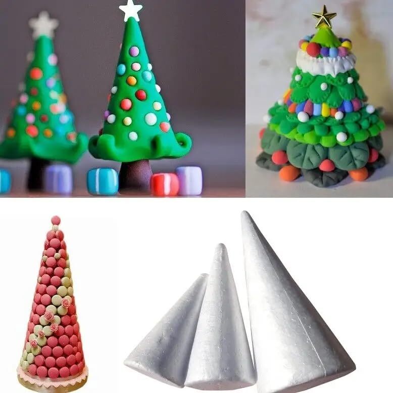 6 Pack Foam Cones for Christmas Tree Project Wedding Table Centerpiece