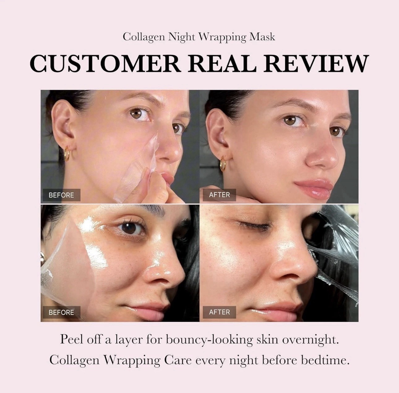 MEDICUBE Collagen Night Wrapping Mask 2.53 fl oz + Silicone Brush | Exp:2028