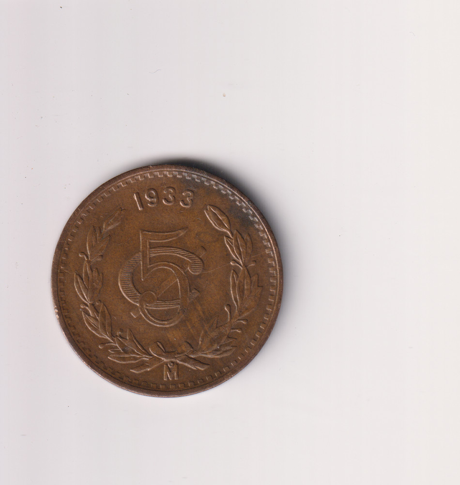 Mexico 1933 5 Centavos VERY HIGH GRADE COIN EE324