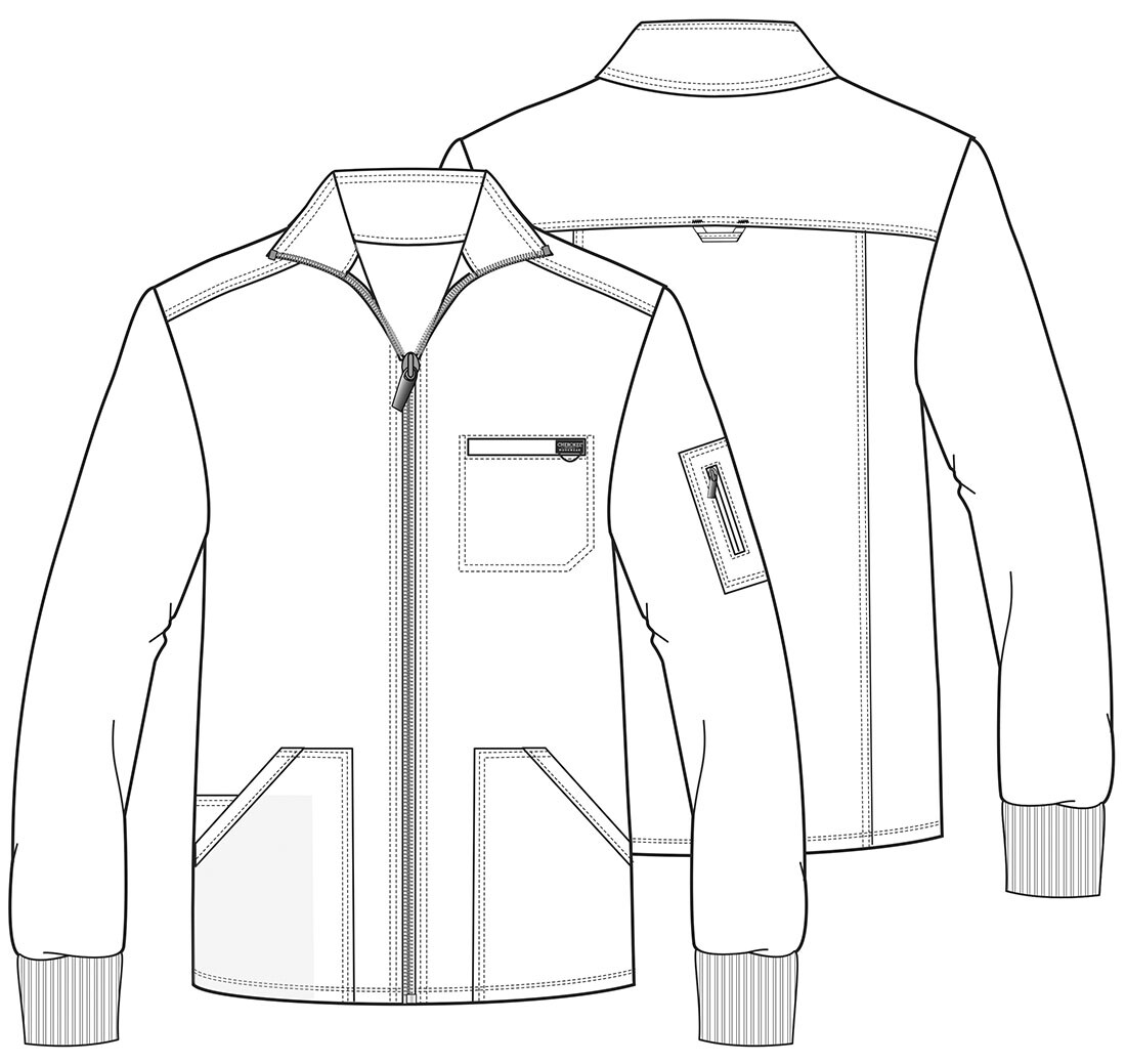 Cherokee Workwear Jacket WW320 BLK Black Revolution Men Zip Front Free Shipping