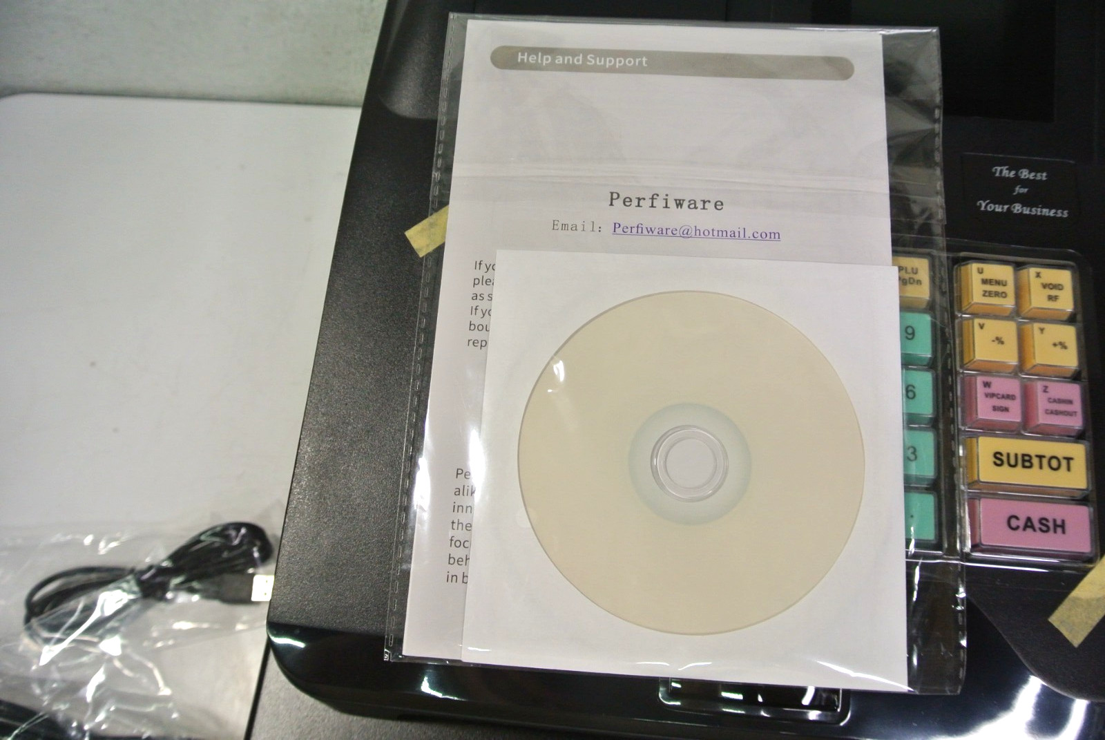 Perfiware Cash Register with Cash Drawer & Receipt Printer HS71-80UB