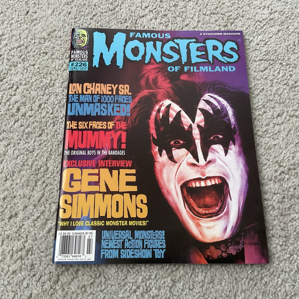 KISS 1999 FAMOUS MONSTERS MAGAZINE GENE SIMMONS ACE FREHLEY PETER CRISS PAUL