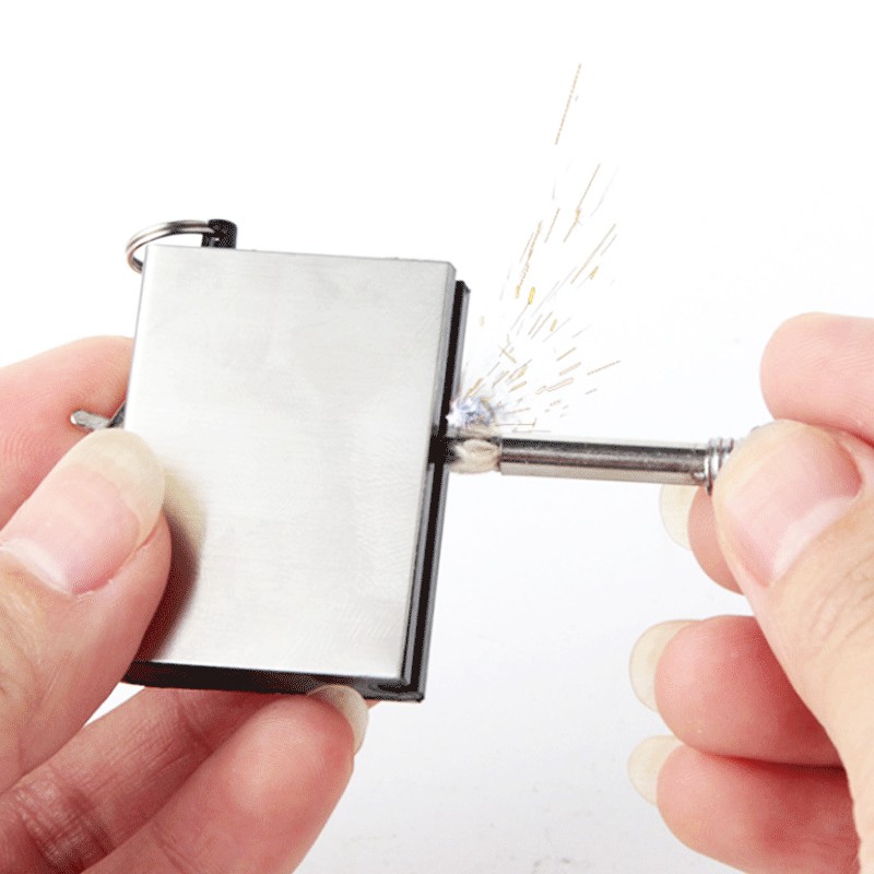 5 PCS Waterproof & Windproof Permanent Match Lighter, Strike Keychain Survival