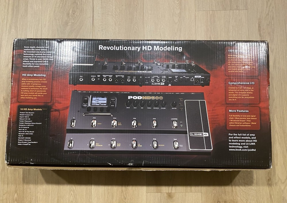 Line 6 POD HD500 Guitar Multi-Effects Processor Amp Simulator Operation Tested