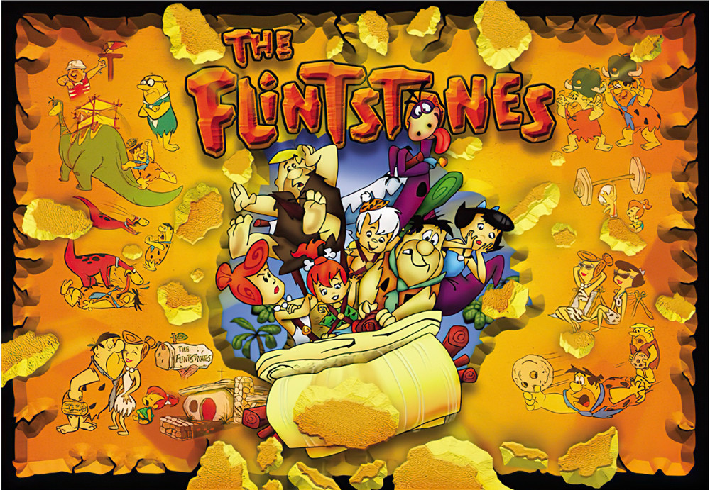 Williams FLINTSTONES  Pinball Machine Custom Translite Version 3
