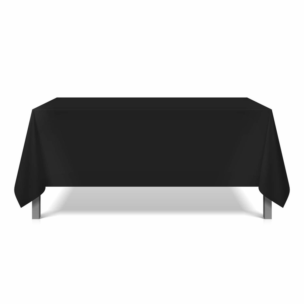 6 Pack of Arkwright Tablecloths - Polyester Reusable 85 x 85 - White or Black