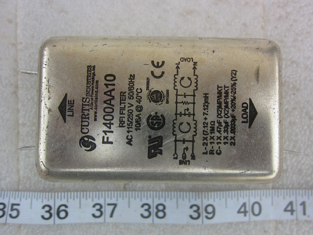 Curtis F1400AA10 RFI Filter, Used