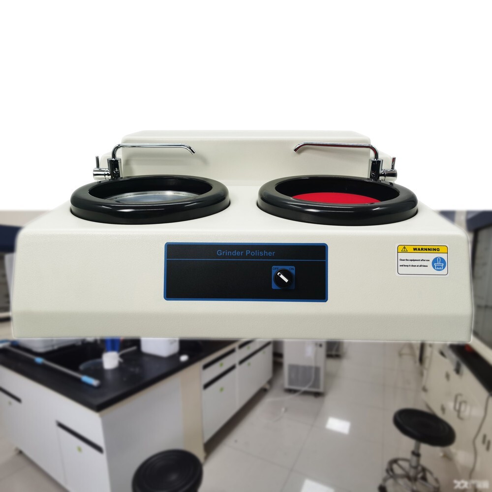 Double Disk Metallography Specimen Polishing Machine 110V 370W