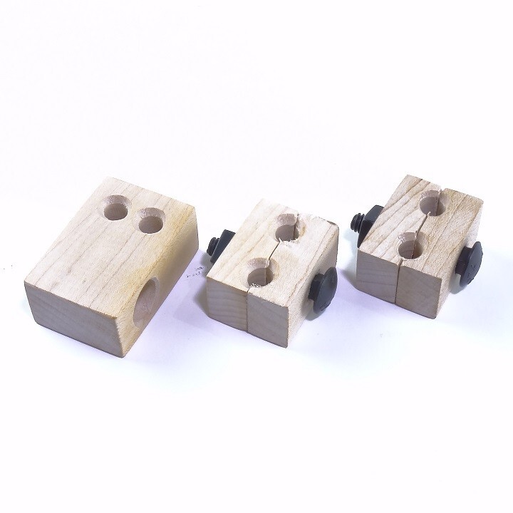 John Deere D Wooden Spark Plug Wire 3-Piece Holder Set