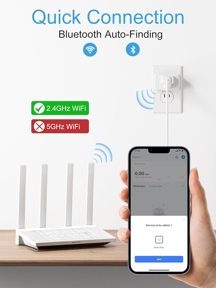 Smart Plug 15A, Smart Plugs That Compatible with Alexa & Google Home & Smartthin