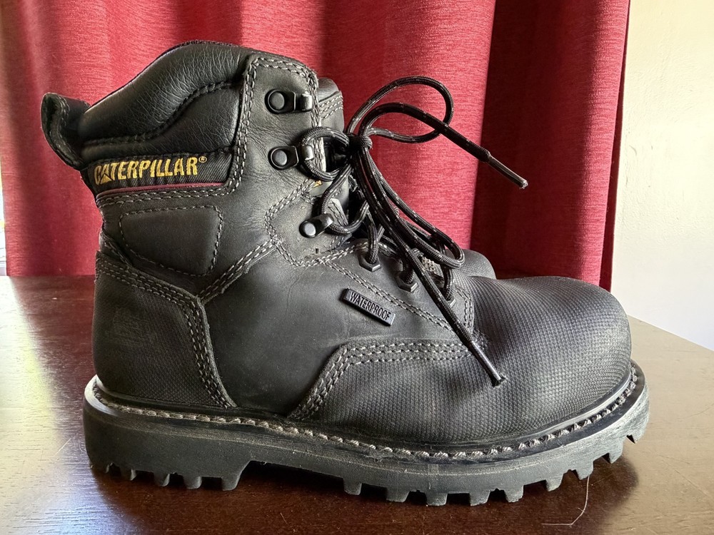Caterpillar Precision Composite Toe Waterproof Work Boot Thinsulate Black Mens 7