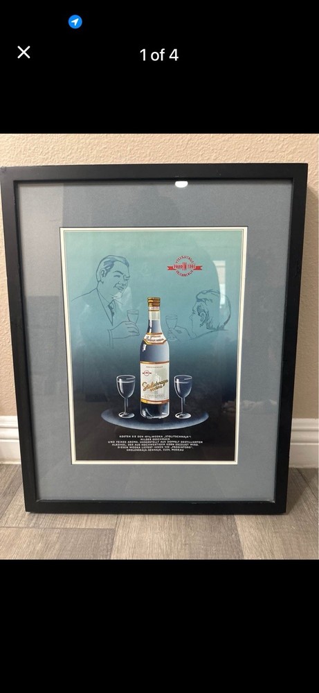 Frame Vintage vodka Advertisement
