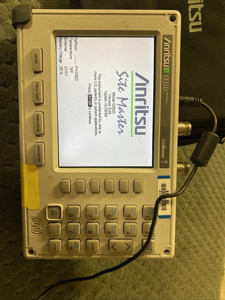 Anritsu S331D Site Master Option 3/29/50