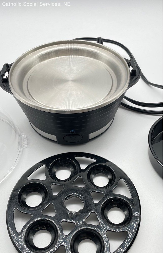 Chefman Black Electric Rapid Egg Cooker, Holds 6 Eggs