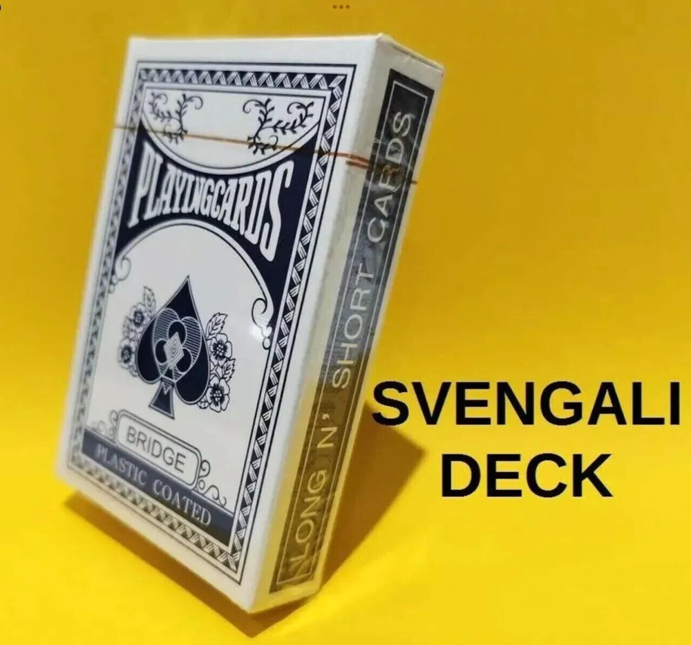 Trick Magic Playing Cards Deck ULTIMATE SVENGALI LONG N SHORT CON + Tutorial UK