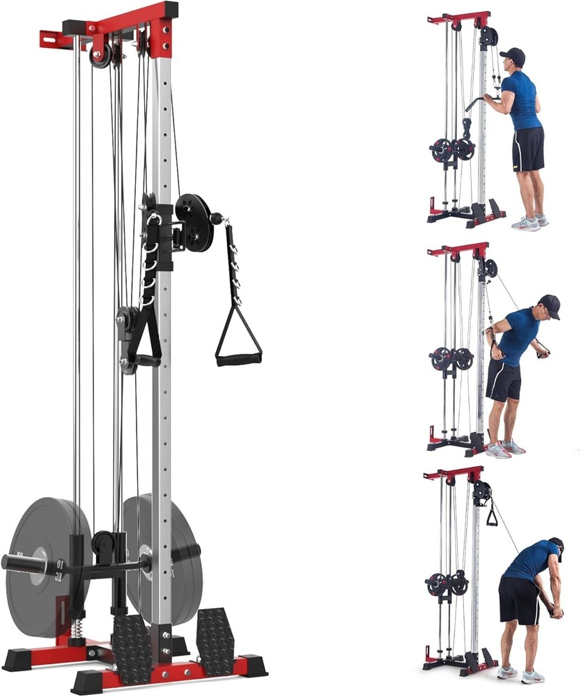 LAT Pull Down Machine with High and Low Pulley Station Back Exercise Equipment