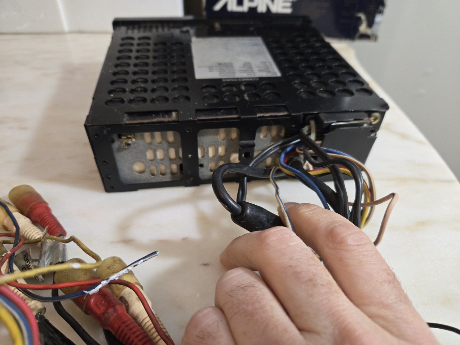 Vintage Rare Alpine 7618 AM FM Cassette Player Tuner Stereo -COMPLETE- UNTESTED