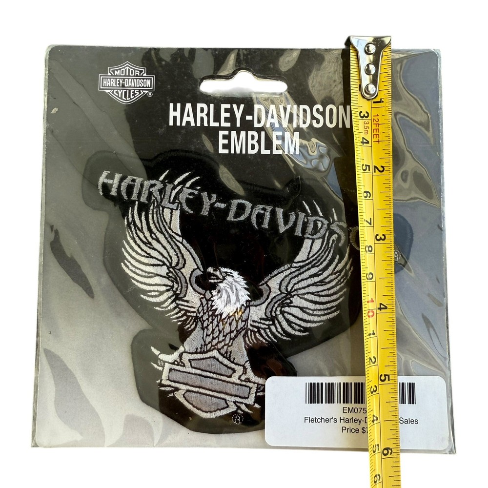Harley-Davidson Gray Winged Eagle Bar & Shield Patch 5” NEW