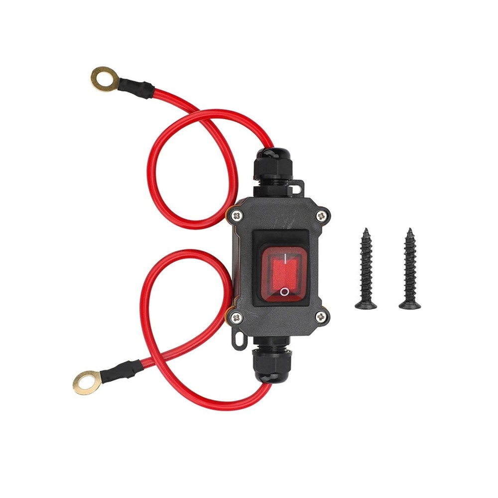 New DC 12-24V Inline Cord Switch Copper Ring Power Wire On/Off Switch Waterproof
