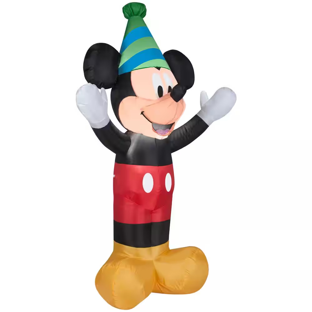 4 Ft. Tall Airblown Mickey with Party Hat