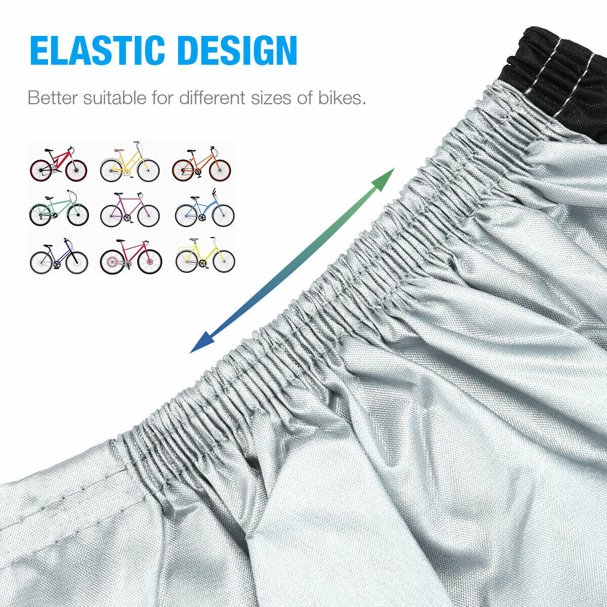 Large Bikes Cover Outdoor Rain/Sun Protector for Bicycle Dustproof Waterproof