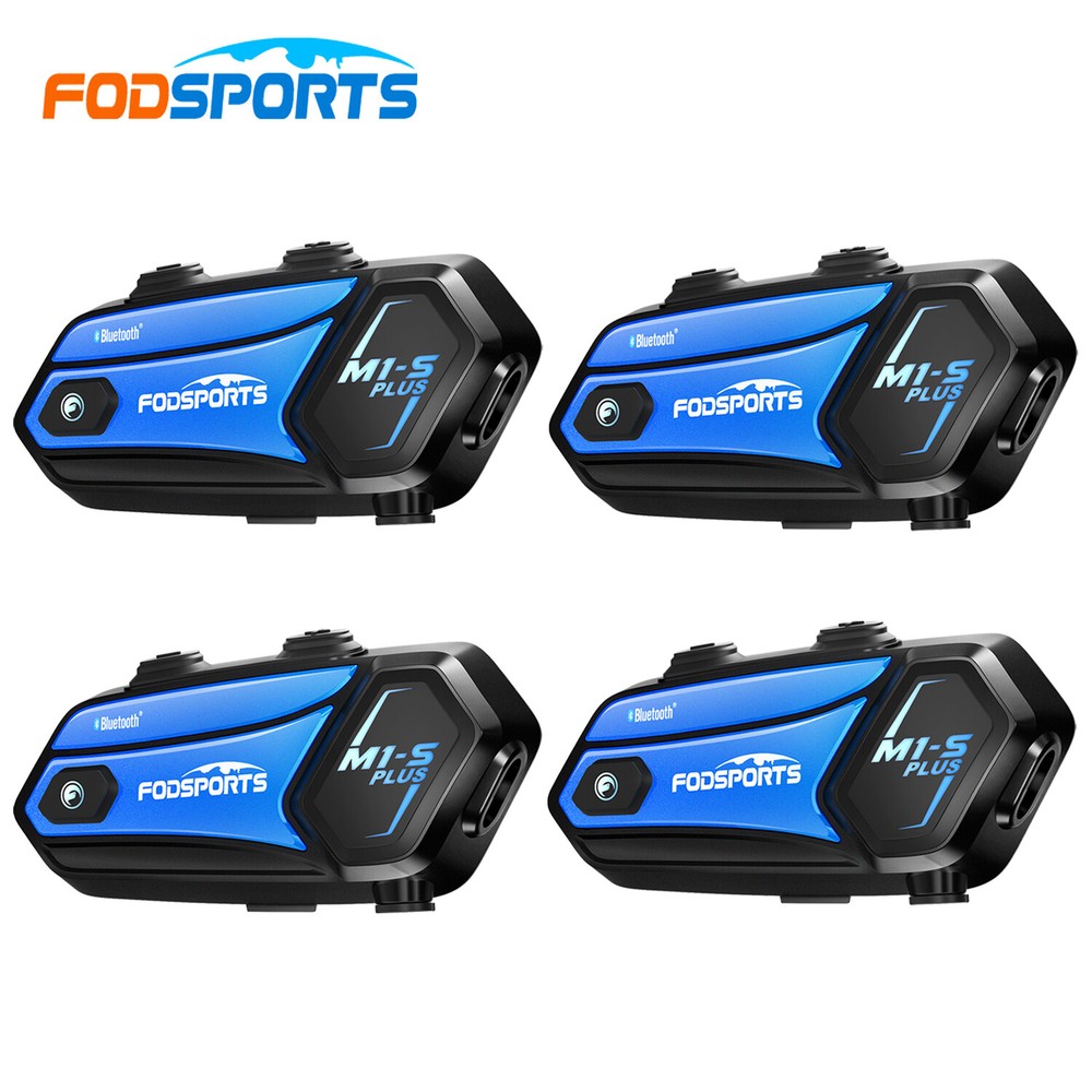 M1-S Plus 8 Riders Group Motorcycle Intercom Helmet Bluetooth Headset 2000m &FM