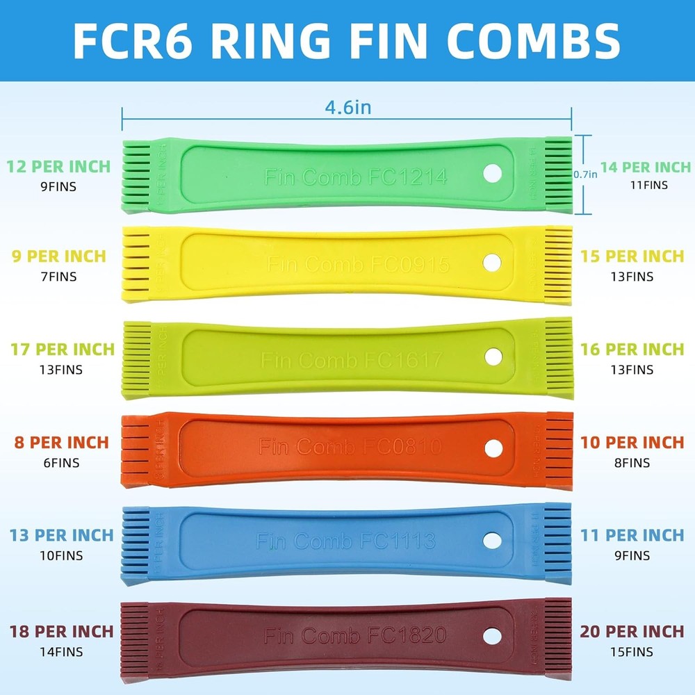 5 PCS Air Conditioner Fin Cleaner Set Include 3 Different Air Conditioner